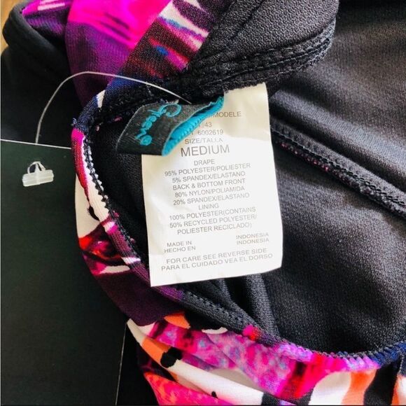 Aqua Green Colorful Halter One Piece Swimsuit - Picture 6 of 6